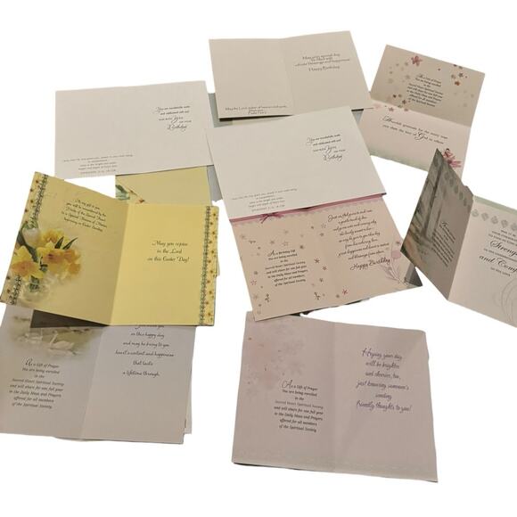 Lot 14 Religious Greeting Cards w/ Envelopes Birthday Sympathy Easter Get Well - Picture 3 of 4
